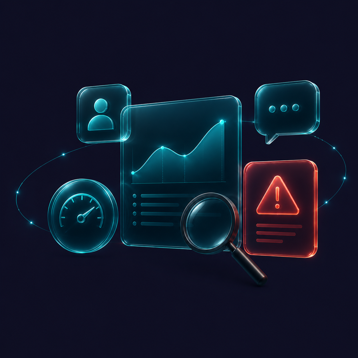 Customer experience signals — analytics, feedback, and alerts — surfaced as one clear picture.